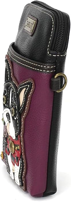 CHALA Dog Collection Cell Phone Crossbody Purse-Women PU Leather/Canvas Multicolor Handbag with Adjustable Strap
