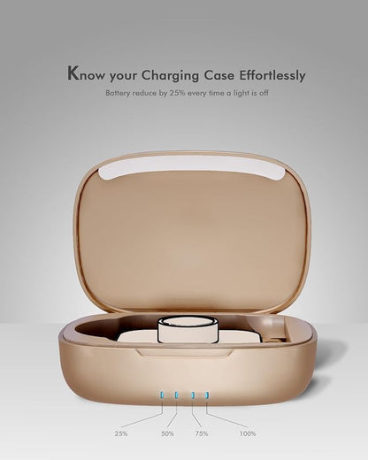 Doohoeek Updated Charging Case Compatible with Oura Ring 4 & 3 Charger, Wireless Power Station Fits Official Chargers & Fit All-Sized Rings Gen 4 & 3 1000mAh (Official Charger NOT Included), Rosegold