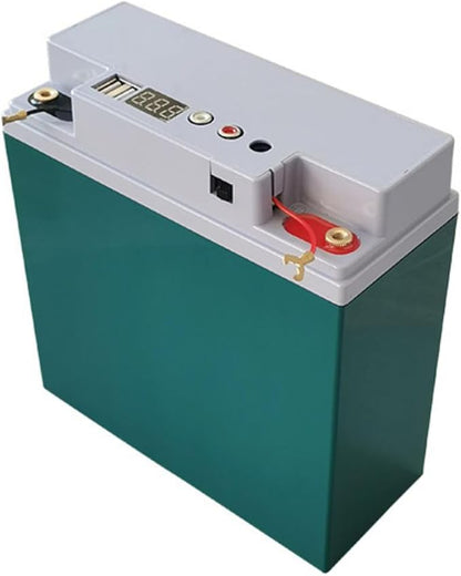 Power Banking Box Flat Head Rechargeable Battery Charging Outer Case 2 USB Output Port Box Power Banking Case 12V 17A
