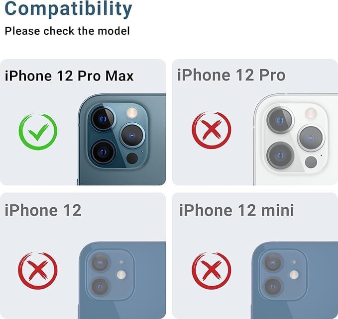 AFARER [2 Pack Camera Lens Protector for iPhone 12 Pro Max,9H Hardness Lens Protector Anti-Scratch,Ultra HD Camera Screen Protector Cover,Metal Anti-Scratch for iPhone 12 Pro Max(Purple)