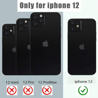 Diverbox for iPhone 12 Waterproof Case,Waterproof Shockproof Dustproof IP68 Full-Body Hard Case Built-in Screen Protector Underwater Outdoor Waterproof Cover for iPhone 12,6.1 in (Black)