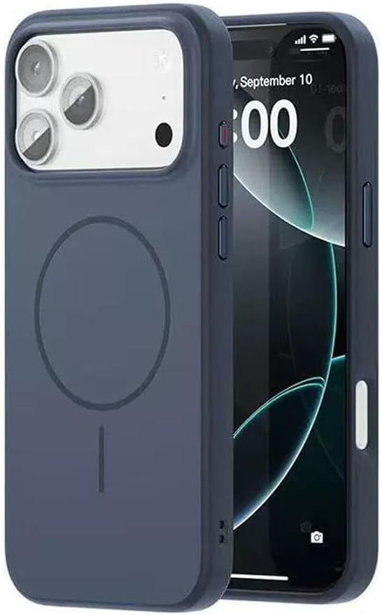 Magnetic Cover for iPhone 17 Pro Max/17 Pro/Air/17, Slim Minimalist Support Wireless Charging Impact Resistant Phone (17,Gray) (17 Pro Mac,Blue)
