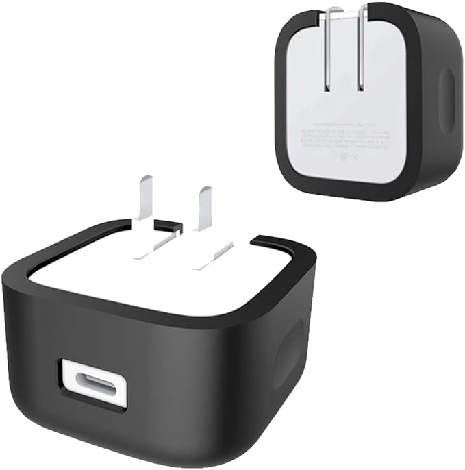 Case for Apple 40W Power Adapter – Soft Silicone Protective Cover for Dynamic Charger,Shockproof Dustproof Charging Block Protector Sleeve[Black]