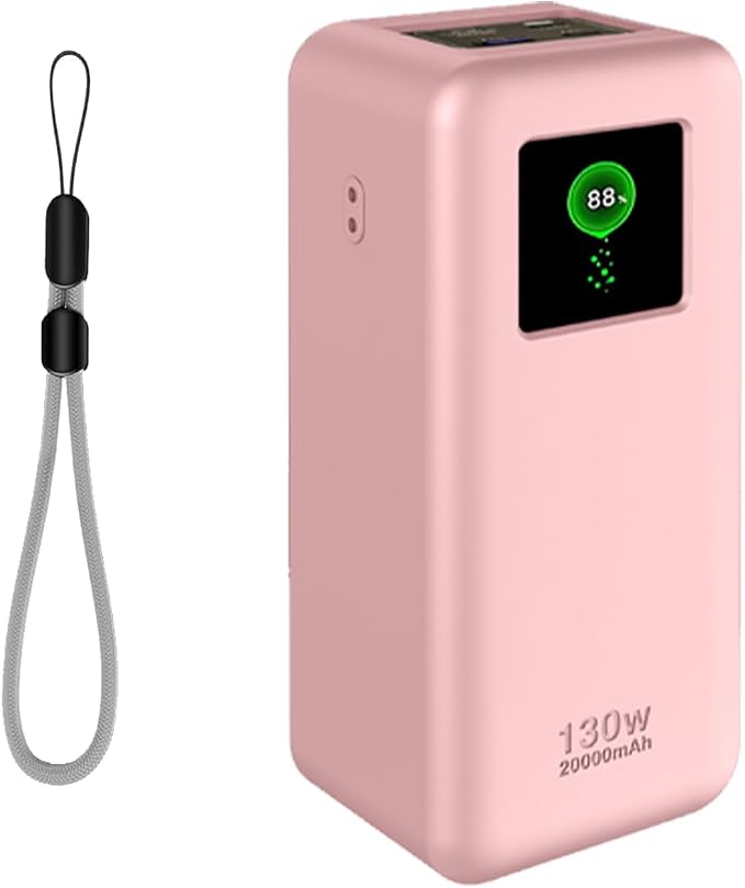 Case for UGREEN Nexode Power Bank 20000mAh 130W Portable Charger,Soft Skin Silicone Case Cover,Full Protective Case for -Pink