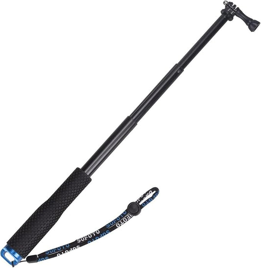 11.25-37 inch Selfie Stick Extendable Monopod Pole Waterproof Aluminum Telescopic Handle Grip Compatible with AKASO EK7000,Brave 4,V50,Gopro Hero 13 12 11 10 9 8,DJI Osmo,ODDV Action Camera