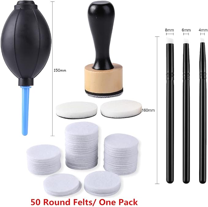 57 Pieces Ink Blower Applicator Tool Sets for Card Making Detailed Ink Blending Brushes,Ink Paints Mixing Blending Tool Mini Round Foam Refills, for Scrapbooking Craft Painting Drawing Tools Arts