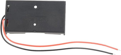 100 Pcs 2 x 1.5V AA Battery Holder Case Box Black W Wire Leads