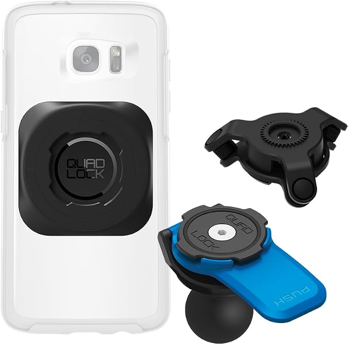 Quad Lock 1" Ball Adaptor Motorcycle Phone Mount Kit with Vibration Dampener and MAG Universal Adaptor