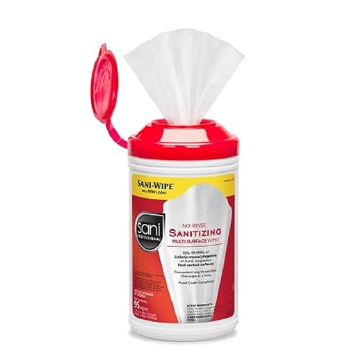 Pdi Sani-Wipe™ Non-Rinse Food Contact Hard-Surface Sanitizing Wipe, 7.75" x 9", 95/can