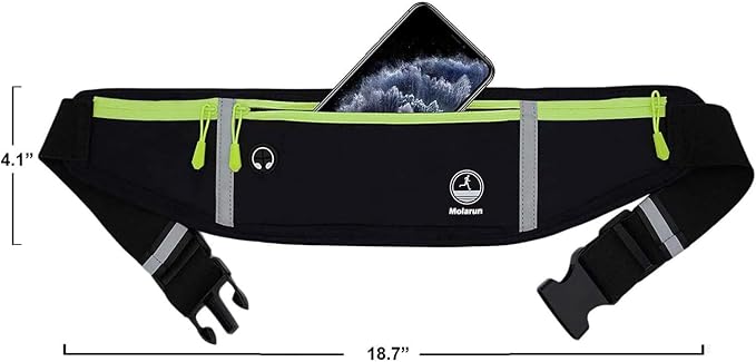 Slim Running Belt Fanny Pack for Women Men, Jogging Pouch Waist Pack Money Belt Bag Phone Holder for Running Hiking Traveling