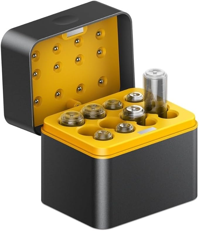 AA/AAA Battery Charging Case with USB-C Input for 1.5V Lithium Batteries, 8-Slot Fast Charger and Storage Organizer Compatible with 5/7-Size Cells