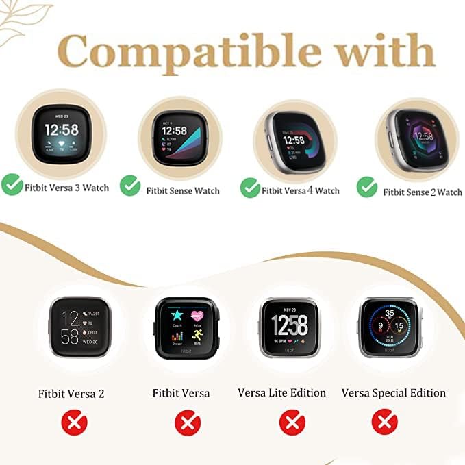 Bling Band Compatible with Fitbit Versa 4/Sense, Fitbit Versa 3/ Sense 2, Double Twist Metal Bangle Bracelet with Rhinestones for (Fitbit Versa 4/Sense 2, Rose Gold)