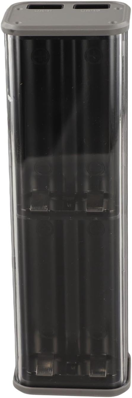 DIY 4x21700 Power Bank Case with 22.5W PD Fast Charging, Transparent Portable Battery Box Shell for Flat Lithium Cells, LED Display(black Upgraded)