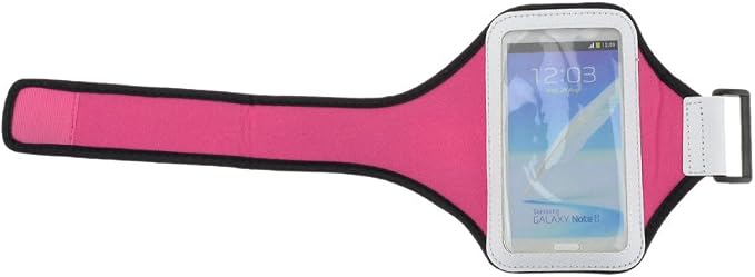 Outdoors Sport Running Gym Armband Case for Samsung Galaxy Note 3, Note 2, LG G2, LG Optimus G Pro (Rose) and Pink VanGoddy Headphones with MIC