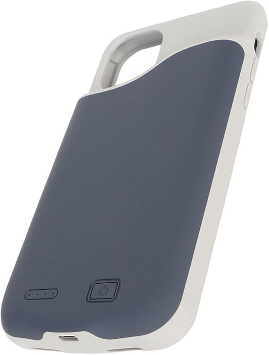 Phone Protective Charging Case, Portable Raised Border Design Phone Battery Case 4 LED Indicator for Office (Blue)