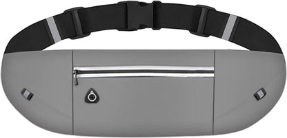 Slim Running Belt Fanny Pack for Men Women, Running Phone Holder Runners Pouch Waist Pack for Workout (1198, Gray)