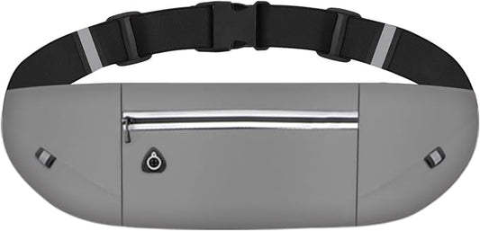 Slim Running Belt Fanny Pack for Men Women, Running Phone Holder Runners Pouch Waist Pack for Workout (1198, Gray)