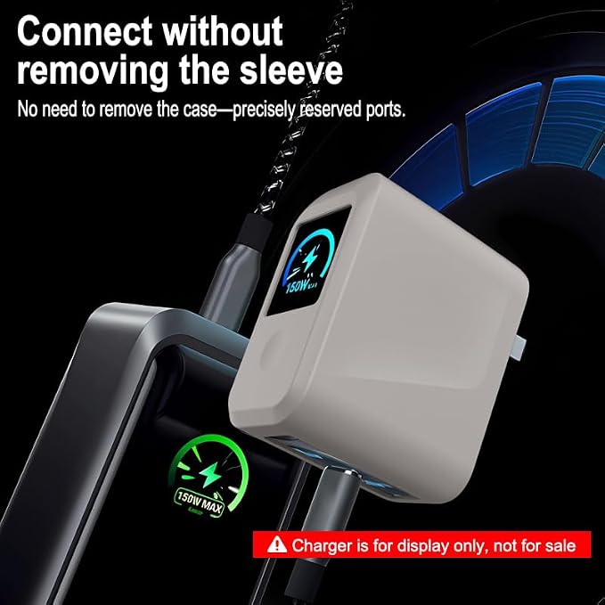 Charger Case Compatible with Anker Prime 160W Charger, for Smart Display Protection & Scratch-Resistant Cover (Orange)