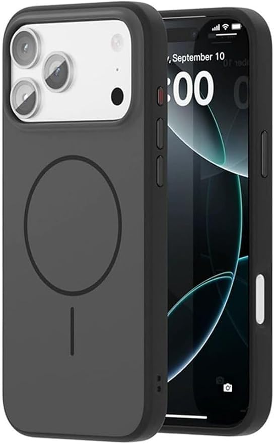 Magnetic Cover for iPhone 17 Pro Max/17 Pro/Air/17, Slim Minimalist Support Wireless Charging Impact Resistant Phone (17,Gray) (17 Pro Mac,Black)