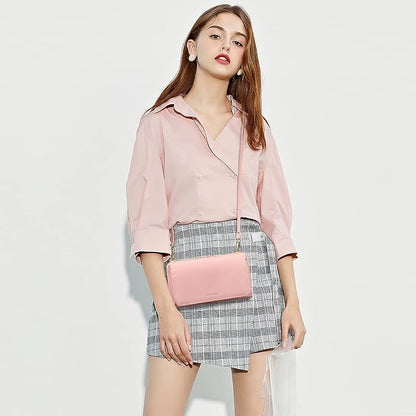 Peacocktion Crossbody Bags for Women RFID Wristlet Wallets Travel Vegan Leather Small Clutch Purses with Phone Pocket Zipper