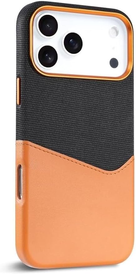 Ultrathin Case for iPhone 17 Pro Max/17 Pro/Air/17, Colorblock Card Slot Leather Back Drop Protection Cover (17 Pro,Green) (17,Black)