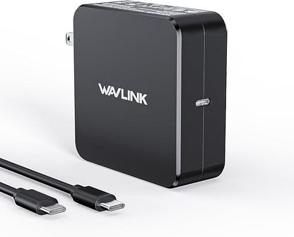 WAVLINK 118W GaN Charger, Ultra-Fast PD3.0 USB C Charger with GaN Ⅱ Tech, One-Port Wall Charger Power Adapter for Laptops, iPhone, Android (with USB-C Cable), Portable for Anywhere You Travel