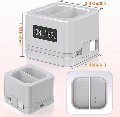 Upgraded,1Pack Batteries Charger,A Charger Compatible with Ring Batteries and Others,LED Digital Display,Dual Charging,for Doorbell Camera 2/3/4,3Plus, Spotlight/Stick Up Cam