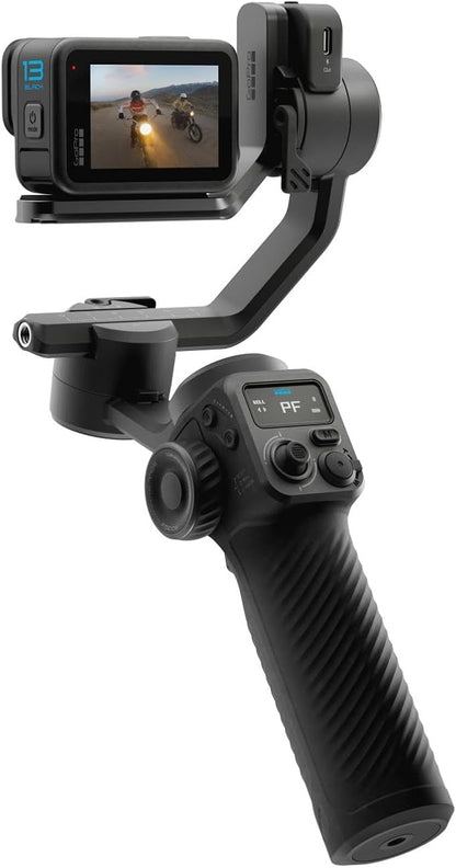 GoPro Fluid Pro AI 3-Axis Gimbal Stabilizer for GoPro Cameras and Smartphones, Subject Tracking, Lighting, Wireless Camera Control, Portable, Vlogging, 360° Rotation, Device Charging
