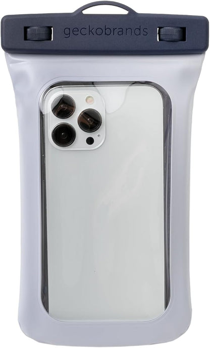 geckobrands Float Phone Dry Bag - Waterproof & Floating Phone Pouch – Fits Most iPhone and Samsung Galaxy Models