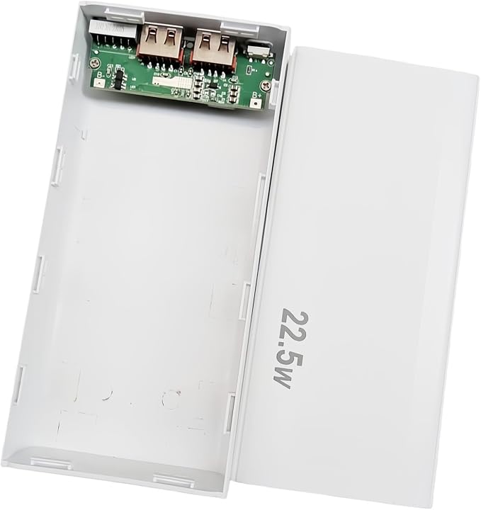 22.5W 1260110 Battery Case Ensuring Fast Charging Enclosure Box Detachable Mobile Power for Electronics Fast Charging White