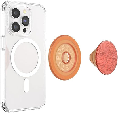 PopSockets Phone Grip for MagSafe, Magnetic Holder, Phone Stand, Orange - Topo