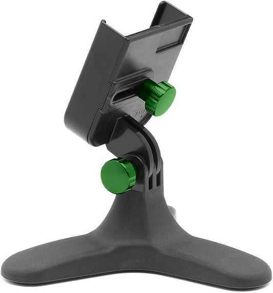 WeatherTech DeskFone Two View Universal Phone Holder for Flat Surfaces, Office, Kitchen, Nightstand - Turquoise Metal Knobs