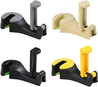 Smartphone Car Holder Universal Car Headrest Seat Back Phone Holder Bag Purse Storage Hook Hanger - Beige