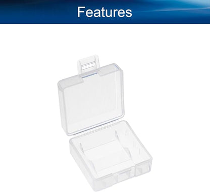 Heyiarbeit Battery Storage Case Holder Box for 2 18350 Batteries, Clear Color (1 Pack)