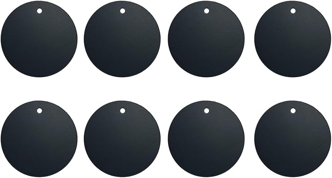 BGJRBY Mount Metal Plate（8Pack） for Magnetic Car Mount Phone Holder with Full Adhesive for Phone Magnet, 8 X Round (Black)