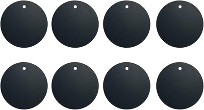 BGJRBY Mount Metal Plate（8Pack） for Magnetic Car Mount Phone Holder with Full Adhesive for Phone Magnet, 8 X Round (Black)