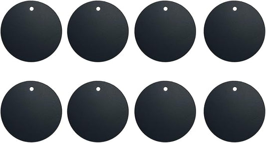 BGJRBY Mount Metal Plate（8Pack） for Magnetic Car Mount Phone Holder with Full Adhesive for Phone Magnet, 8 X Round (Black)
