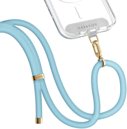 CASETiFY 8mm Rope Cross Body Strap with Card - Baby Blue