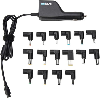 12V 24V Input Laptop Car Charger 16V 18.5V 19V 19.5V 20V DC Power Adapter 90W with 18W QC3.0 USB & 16 Tips 108W Universal for HP Dell IBM Lenovo Acer ASUS Compaq Samsung Sony and More