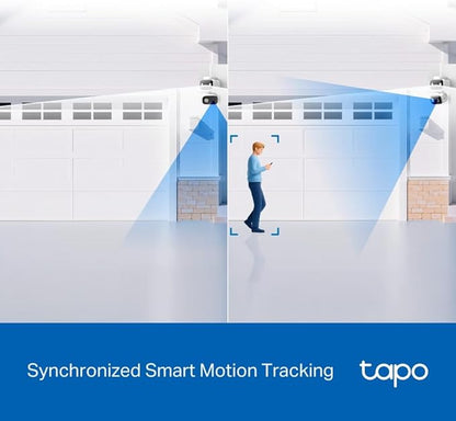 Tapo 2K Indoor/Outdoor Dual Lens Pan/Tilt Wired Security Camera - 125° Wide-Angle View + 6mm Zoom, Motion Track, Person/Vehicle Detection, Subscription-Free Local Storage or Optional Cloud, C246D