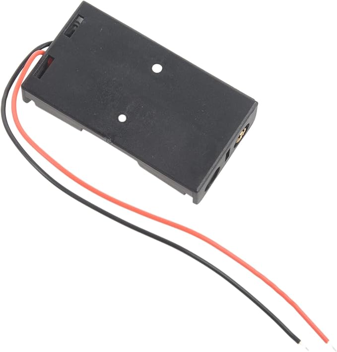 30 Pcs 2 x 1.5V AA Battery Holder Case Box Black W Wire Leads