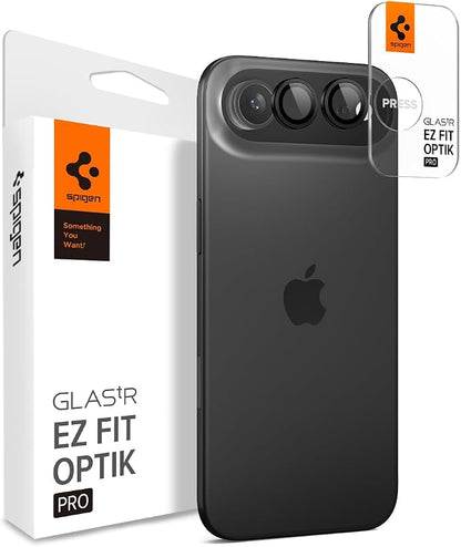 Spigen Camera Lens Screen Protector [GlasTR EZ Fit Optik Pro] Designed for iPhone Air [Case Friendly] - Black [2 Pack]