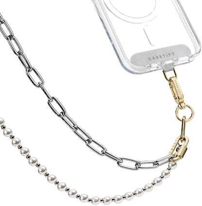 CASETiFY Metal Heart Crossbody Strap - Gold/Silver