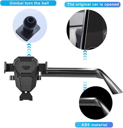 Car Phone Holder for Toyota Highlander Accessories 2020 2021 2022 2023 2024 2025 Mount Cell Phone Holder Fit for Most Smartphones(2020-2025 8 inch Screen Only)