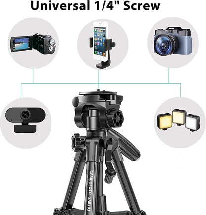 CAMBOFOTO 30"-Camera-Tripod, Porfessional Aluminum Heavy Duty Tripod Stand for Mirrorless Camera/DSLR/Cell Phone/Camcorder, with Holder and Travel Bag (Weight 1.5Lb, Max Load 15 Lb)