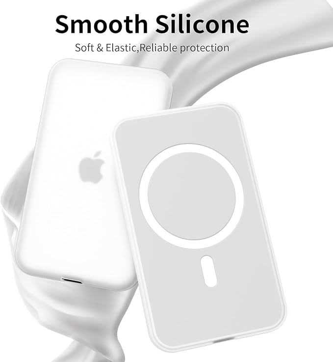 oakxco Silicone Case Compatible with iPhone Air Magsafe Battery Pack, Ultra Thin Slim Cover for 17 Air Battery Pack, TPU Rubber Scratch & Shatter Resistant Cover, Matte Clear