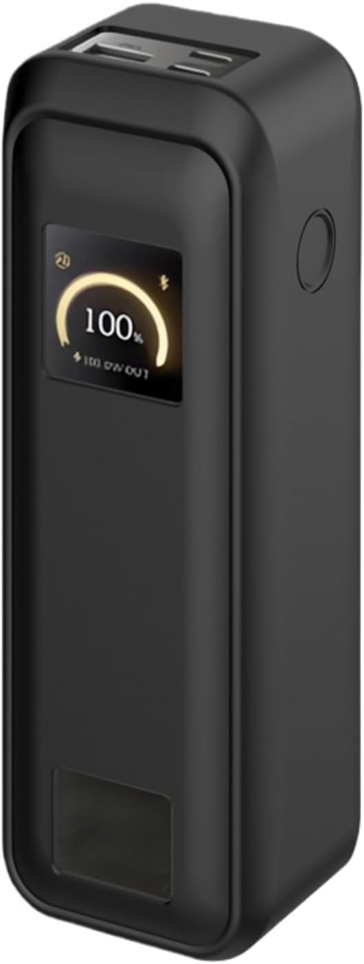 Silicone Case for Anker Prime Power Bank 20,100mAh, Silicone Cover for Anker Prime Power Bank 20k, 220w, with Lanyard, Dust-Proof & Wear-Resistant, Soft Shell (Black)