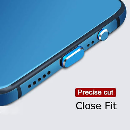 USB C Port Dust Cover Plug Cap 2 Metal Anti Dust Protectors for Smartphone Laptop Charging Port with SIM Card Removal Pin Compatible with Samsung Galaxy S24 S23 S22 S21(Blue)