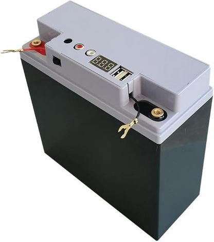 Power Banking Box Flat Head Rechargeable Battery Charging Outer Case 2 USB Output Port Box Power Banking Case 12V 17A