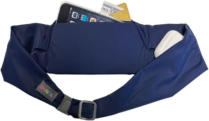 BANDI Running Belt for Women & Men – USA Made No-Bounce Adjustable Waist Pack & Secure Fanny Pack – Fits All Phones, Gels & Essentials – Zipper-Free, Medical Device Friendly